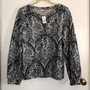 LOFT size S paisley sweatshirt